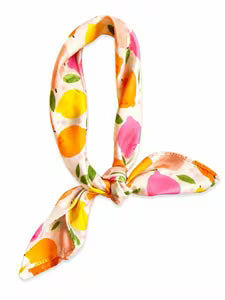Sjaaltje met citroenen en kleurrijke fruitprint van Colori Ribelle