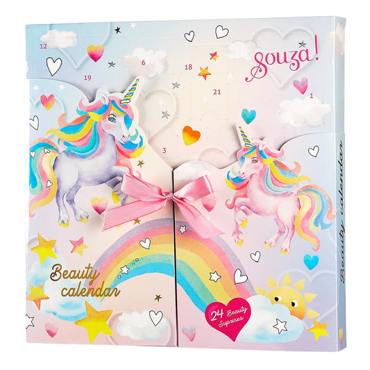 Souza! beauty adventskalender met unicorn en 24 verrassingen met make-up en haaraccessoires voor kinderen