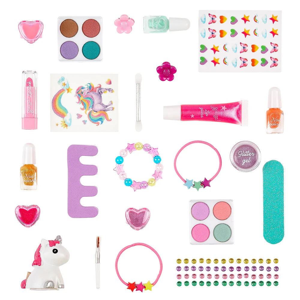 Souza! beauty adventskalender met unicorn en 24 verrassingen met make-up en haaraccessoires voor kinderen