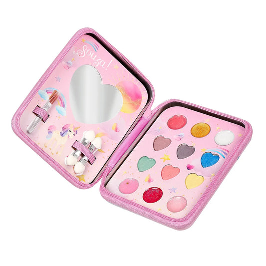 Souza! Make-up case Unicorn met unicornprint, oogschaduw, lipkleuren en lipgloss