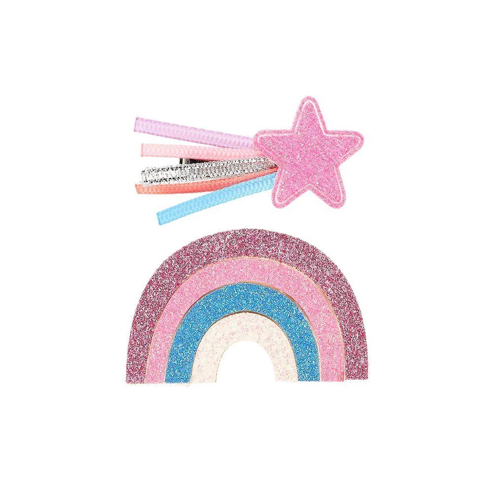 Souza! haarklemmetjes Sienna met ster- en regenboogdetails, set van twee stuks