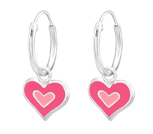 Zilveren sieraden set met hartjes bedel