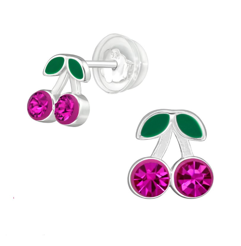 Zilveren sieraden set kers