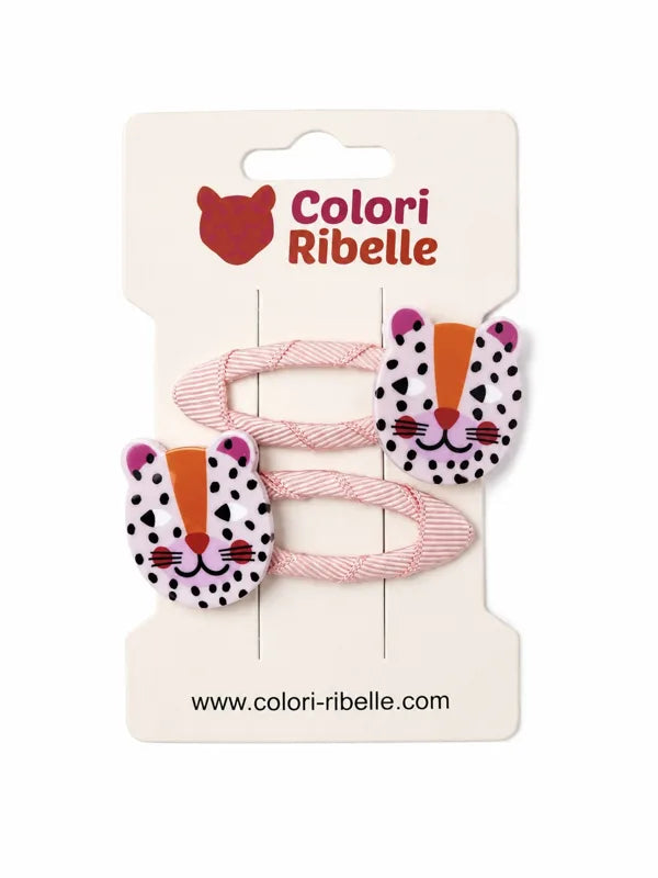 Haarspeldjes met panterprint en stippen van Colori Ribelle